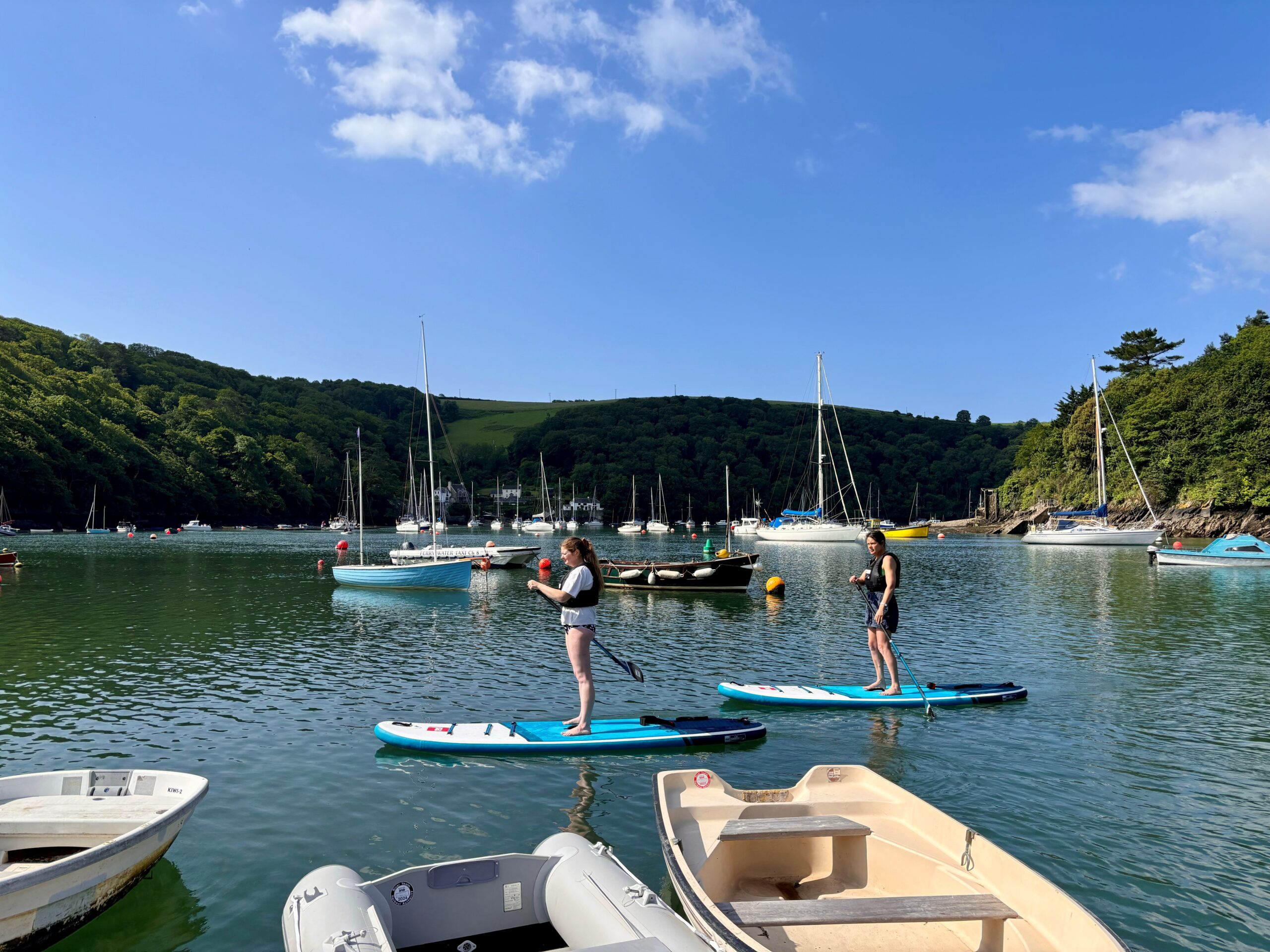 paddleboarding on the river yealm